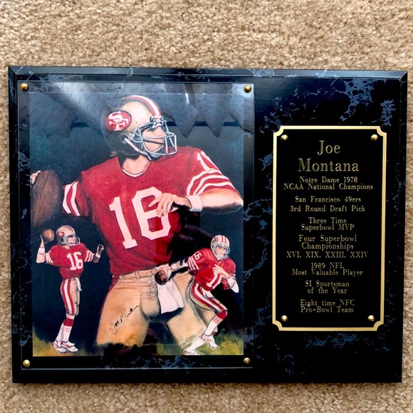 Other - Joe Montana San Francisco 49ers Plaque